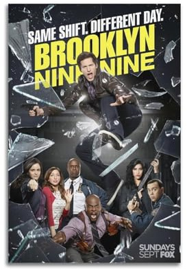 HUYREWHUYUU Brooklyn 99 Poster, Vintage-Poster, dekoratives Gemälde, ästhetische Wandkunst, Leinwand-Dekor für Wohnzimmer, Schlafzimmer, 30 x 45 cm, ungerahmter Stil