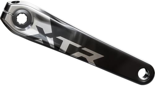 SHIMANO XTR FC-9220 Enduro Kurbelgarnitur, 165 mm, 12-Gang, 1 x, Direktmontage, Hollowtech II Hohlgeschmiedete Kurbelarme, Schwarz/Silber