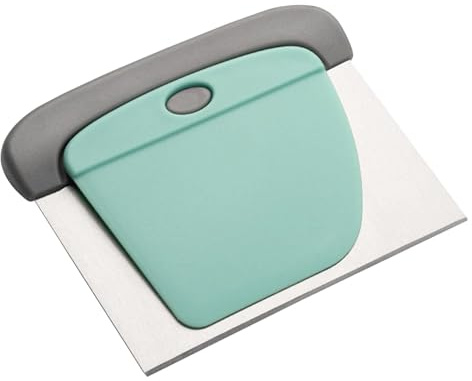 Dough Scraper, Bench Scraper and Dough Cutter for Home Bakers, Professional Chefs and Cooking Enthusiasts, Ideal for Portioning Dough and Lifting Chopped Ingredients, 14.4 x 12 cm