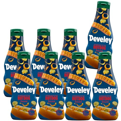 Develey – Hotdog Sauce American Style – 8er Pack (8 x 250ml) – Mit Develey mittelscharfem Senf