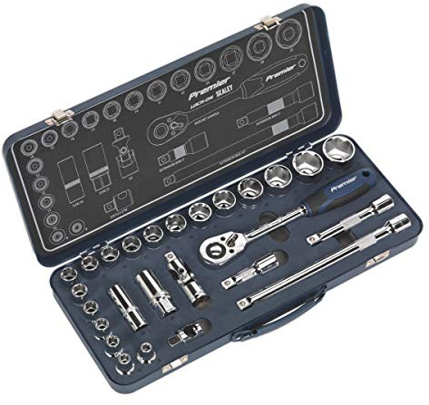 Sealey Ak27482 Socket Set 26Pc 1/2In Sq Drive Lock-On? 6Pt Metric