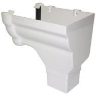 FloPlast Ogee White Stopend Outlet Right Hand