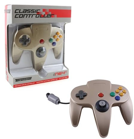 TeknoGame Réplique de manette 64, or