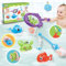 LEADSTAR Jouet Bain Bebe 1 2 3 4 Ans,5 Pièces Jeu de Pêche Jouet de Bain,Jouets de Douche pour Garcon Fille,Jouet Bain pour Baignoire, Piscine