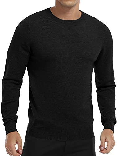 MLANM Men's Long Sleeve Crew Neck Jumper Slim Fit | Soft Fabric, Lightweight & Warm, Perfect for Fall and Winter Layering, Ideal for Daily Wear, Casual Outdoor, Classic Design