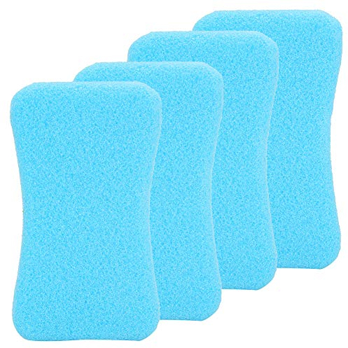 4 Stück Bimsstein für Füße, Fußpflege Bimsstein Hornhaut Peeling Stein Füße Harthautentferner Pediküre Scrubber Fußpeeling für Füße, Hände und Körper (Blau)