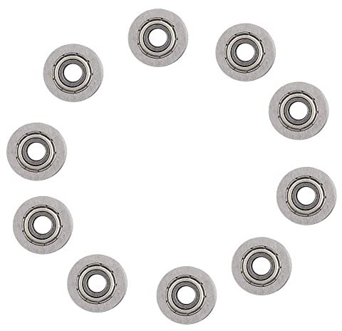 10 Stücke U Nut Lager, U624ZZ 4x13x7mm Miniatur Kugellager Stahl U-Nut Zweireihig Schrägkugellager für Führungsrolle Schiene Track Liner Motion System