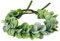 Verstellbares Blumen-Haarband mit Blumengirlande, Krone, Halo, Kopfschmuck, Boho, mit Band, Hochzeit, Festival, Party (00 A Grün)