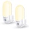 STANBOW Night Light Plug in Wall, 2 Pack Motion Sensor Night Light, ON/Off/AUTO Modes, 1W 60LM 3000K Warm White LED Night Light for Hallways, Stairs, Kitchen, Bedroom