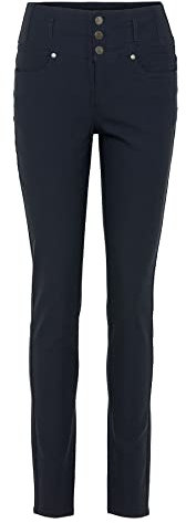 fransa FRZalin Damen Hose Stoffhose Jeans Pant 5-Pocket mit Stretch Slim Fit, Größe:44, Farbe:(NOOS) Dark Peacoat (60468)