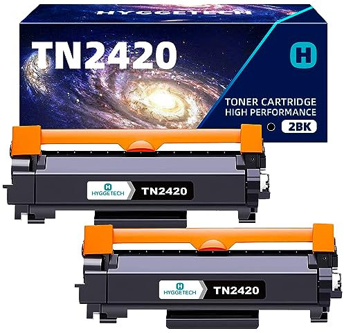 Hyggetech 2-Pack Compatible Toner Replacement for Brother TN2420 TN2410 Toner for Brother MFC-L2710DW MFC-L2710DN MFC-L2730DW MFC-L2750DW HL-L2310D HL-L2350DW HL-L2375DW DCP-L2510D DCP-L2530DW