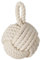 Seaside No.64 - maritimer Türstopper Knoten - elegantes Dekoobjekt aus Jute - stilvoller Seemannknoten für alle Räume, Türen und Fenster - in 4 Farben (Creme-Weiß)