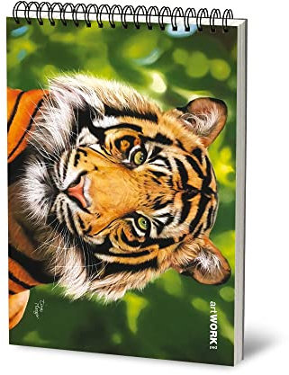 Stifflex Premium artWORK – DRAW TINA/Skizzenbuch Sketchbook Spiralbindung/Italienischer/Format 24x33 cm/ 50 Natürliche Weiße Blanko Blätter hoher Qualität/Zeichenblock/für Künstler