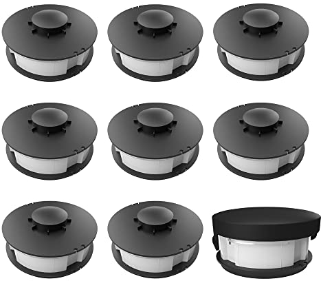 Spule Ersatz Doppelfadenspule Trimmerspulen-Set, 10-teilig, Spule und Spulenabdeckung Haube passend für Einhell, Aldi Gardenline, Top Craft King Craft Rasentrimmer
