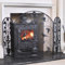 Black Arched Birdwatcher Three Fold Fireguard
