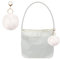 LQSCJS Damen Umhängetasche, Hobo Tasche, Y2K Shoulder Bag, 90er Jahre Umhängetasche, Weiß-1
