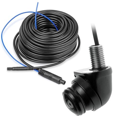 Carmedien mini Kamera mit 210° Ultra Weitwinkel, Set 15m Kabel, 12V 24V IP69K Rückfahrkamera, Seitenkamera, Frontkamera