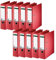 Leitz Qualitäts-Ordner 180°, 10er Pack, A4, 8 cm Rückenbreite, Spezialpapierkaschierung in Leinenprägung, Blauer Engel, Rot, 10070025