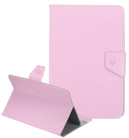 sourcing map Universal 9 Inch Tablet Case, Protective Folio PU Leather Shell Case for 9.0-9.7 Inch Touchscreen Tablet, Pink