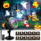 Halloween Projektor Aussen, 8 Mustermodus LED Schneeflocken Projektionslampe mit 96 Cartoons, Halloween Deko, Wasserdichte Projektor Lichter mit Fernbedienung für Weihnachtsdeko Silvester Deko