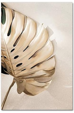 Gemälde Minimalismus Tropisch Blatt Foto auf Leinwand Kunstdruck Bilder Badezimmer Flur Bild Schlafzimmer Wohnzimmer Kunstdruck Auf Leinwand Deko Bilder Leinwand Wand Bilder Kein Rahmen 40x60cm/1 Pcs