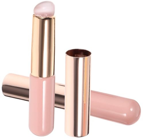 LALADEFIEE 2pcs Silicone Lip Brush Lipstick Applicator Concealer Blending Makeup Brush