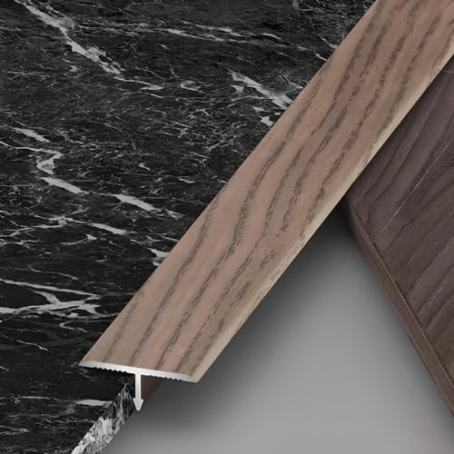 Raouoae T-Form Übergangsprofil Floor Divider Strip Türschwelle Für Nahtlose Bodenübergänge 3 Stück 90 Cm Laminat Übergangsprofil Geeignet Für Alle Bodenarten(Kaffeeholz,Breite: 20 mm)