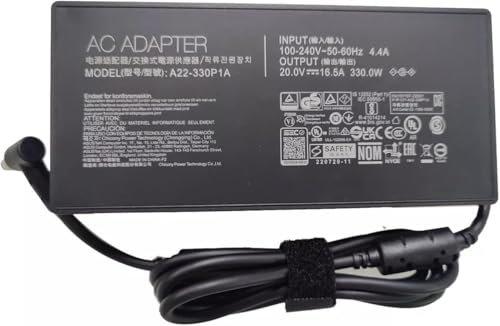 20V 16.5A 330W Charger Fit for Asus A21-330P1A A22-330P1A ADP-330AB DW ROG Strix G18 (2023) G814 G814JI G814JZ ROG Strix Scar 16 G634 G634J 17 G733PY G733PZ ROG ZephyrusLaptop Power Supply