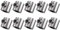 Lot de 10 Serre-Câbles à Assemblage,Serre Cable Trou Unique En Acier Inoxydable, Serre-Câbles Polyvalents pour Câbles Métalliques de 1 à 1,5 Mm, Chantiers de Construction et Les Navires Corde à Linge
