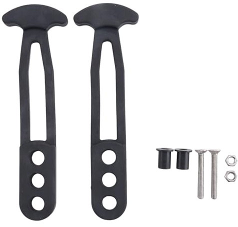 Boddceto 2 Pack Boat Telescoping Ladder Rubber Strap Boarding Fixed Lock Belt Adjustable 3-Hole for Pontoon Boat Yacht Roof