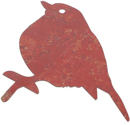 POPETPOP Outdoor- – Hühnerform Vogel-einlegekarte Aus Blech Gartenschild Gartenschmuck Vogel-gartenschild