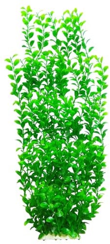 Awlstar Tall Green Round Leaves Aquarium Décor Plastic Plants Extra Large 22 Inches 6513