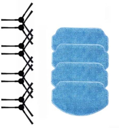 FACAIIO Saugroboter Ersatzteile Set für MAMNV BR150 BR151 für ONSON für MANVINS für G20 mit 4 Seitenbürsten und 4 Wischpads Set