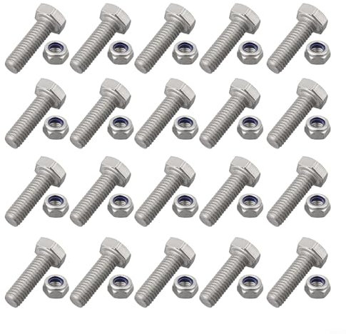Honseadek 20 Sets Schlangenscherbolzen Schrauben und Muttern, für Honda Schneefräsen HS1132, HS624, HS828, HS928, HS724, hochwertige Metall-Ersatzteile, optimale Leistung