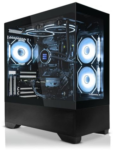 SYSTEMTREFF PC Gamer High-End AMD Ryzen 7 7800X3D 8x5GHz | AMD Radeon RX 9070 16GB | 1To M.2 NVMe | 32Go DDR5 RAM | Windows 11 Pro | Ordinateur de Bureau WLAN pour Les Joueurs, Les Gamers & Streamer