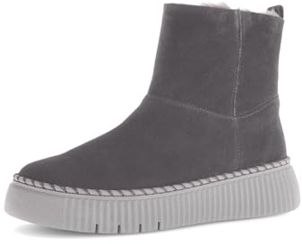 Gabor Damen Chelsea Boots, Frauen Stiefeletten,Best Fitting,Lammfell,Warmfutter,uebergangsstiefel,Schlupfstiefel,flach,Dark-Grey,40 EU / 6.5 UK