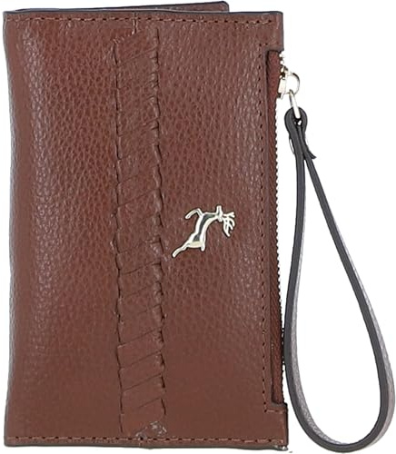 Ashwood Elegant Ladies’ Small Leather Purse – Genuine Leather RFID Wallet, Compact Design with Card Slots, Photo ID Window, Zip Pocket – Stylish Everyday Purse with Gold Hardware: 32056 (2 Tone Tan)