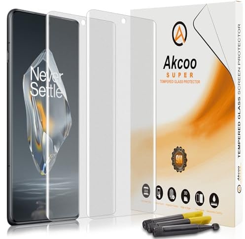Akcoo Lot de 2 films de protection en verre pour OnePlus 12R - Mat - Anti-traces de doigts - Anti-éblouissement - Anti-rayures - Protection intégrale invisible - Toucher sensible