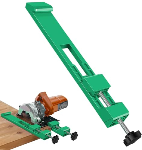 Adjustable Cutting Machine Base Rail - Guide for Circular Saw and Marble Cutter | Portable Fixing Tool with Panel Clamp | For Carpentry, Workbench, Frame, Door And Drawer