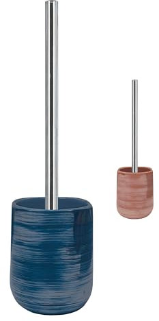 KW Luxury Ceramic/Porcelain/Stoneware Toilet Brush and Holder (Blue)