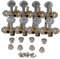 Yibuy 8 String Mandolin Machine Heads Silver Guitar Tuning Pegs with 8 Oval Metal Buttons