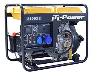 ITC Power NT-6100XE - Generador Diésel, color amarillo y negro