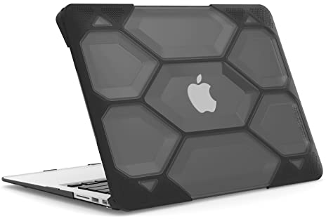 IBENZER HA13CYBK Kompatibel MacBook Air 13 Zoll Hülle A1466 A1369, robuste Schutzhülle Hartschale für Apple Mac Air 13 alte Version 2017 2016 2015 2014 2013 2012 2011 2010, Schwarz