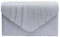 LeahWard Women's Suede Clutch Handbags Purse Wedding Bags 308 (Silver)