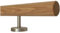 TIBU Esche Holz Handlauf Geländer 0,3m - 6m, Länge 100 cm, Ende gefast und 2 gerade Halter