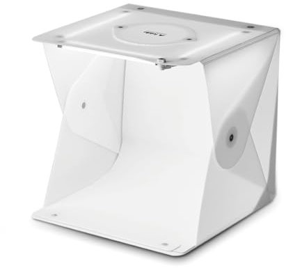 Foldio2 Plus (Lichtzelt für Produktfotografie / 40 x 40 cm / Tragbares Studio, dimmbare LED-Chips, CRI 97+, Hintergrundfolie im Lieferumfang enthalten)