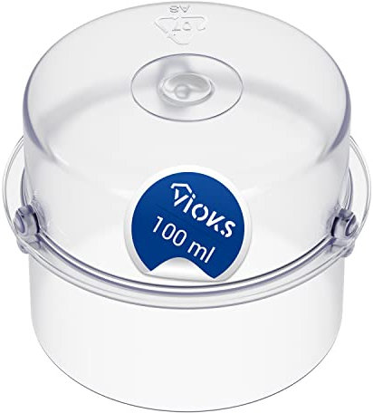 VIOKS Bicchiere graduato da 100 ml, in plastica, per Vorwerk Bimby Vorwerk TM5 TM31 TM21 TM3300, ricambio per robot da cucina Bimby