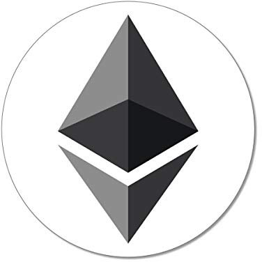 Save-Your-Bitcoins Universelle Aufkleber Sticker Ethereum Logo ETH Ø 95 mm 1 Stück