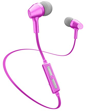 AQL Antartide | Bluetooth-Kopfhörer | Kabelgebundene Kopfhörer mit Mikrofon und integrierter Antworttaste für Smartphones – Stereo – 3,5-mm-Klinke – Rosa