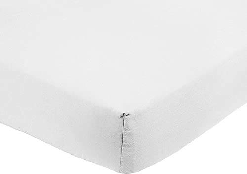 Spannbettlaken aus Bio-Baumwolle (BLANC, 90 x 200 cm)